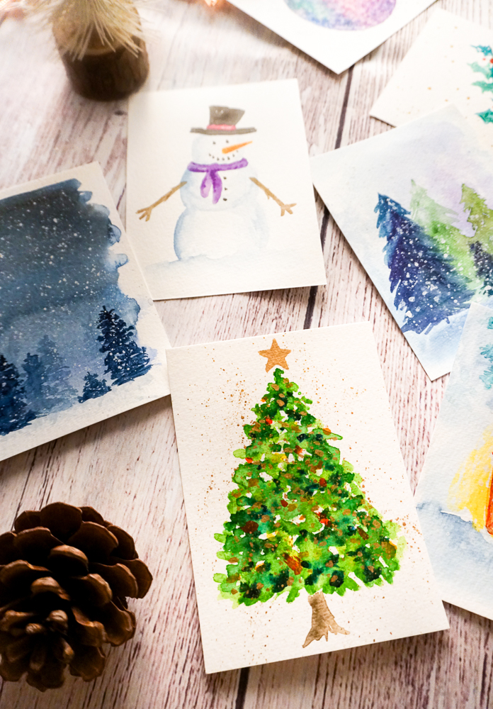 Watercolour Christmas Cards